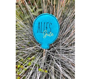 Stickserie ITH - 17 Blumenstecker Glückwünsche